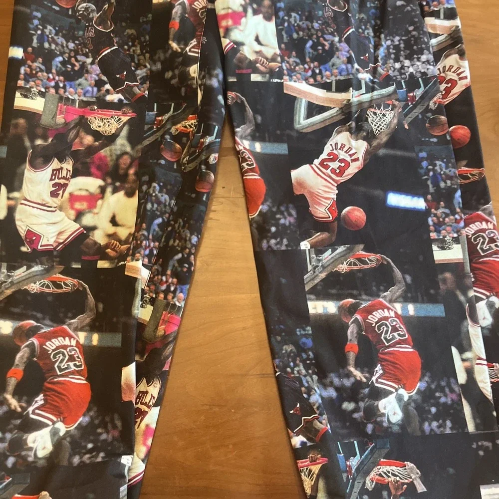 Jordan Jumpman Men's Multicolor All-Over Basketball Print Pants 36 Cotton